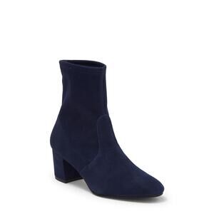 Stuart Weitzman Siggy Suede Sock Bootie - 5.5M - Nice Blue
